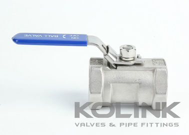 Valve à billes en acier inoxydable à 1 pièce BSP NPT à forage réduit 1000 WOG