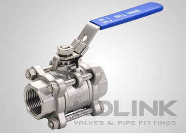 3 pièces de soupape à bille en acier inoxydable BSP Socket-weld SS304 SS316