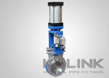 Valve pneumatique à couteau avec positionneur, soupape magnétique et interrupteur de limite