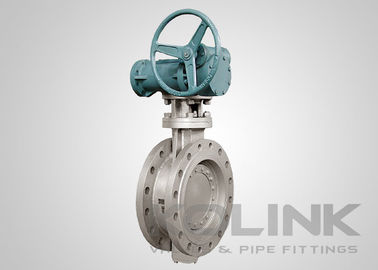 Valve à papillon tricentrique unidirectionnelle à double bride WCB CF8 CF8M