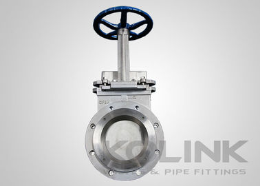 Valve à porte à couteau à flanc avec cône de déflexion SS pour la protection du siège