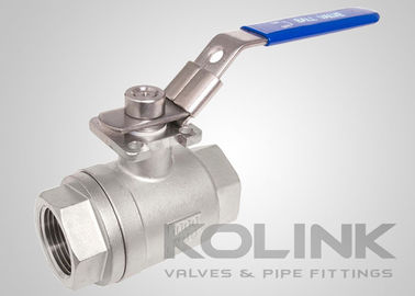 Valve à bille à 2 pièces BSPT NPT 1000PSI Full Bore CF8 CF8M en acier inoxydable