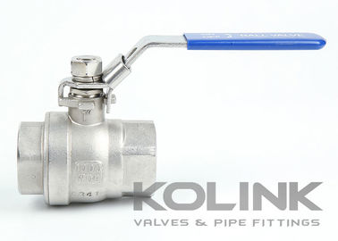 Valve à bille à 2 pièces BSPT NPT 1000PSI Full Bore CF8 CF8M en acier inoxydable