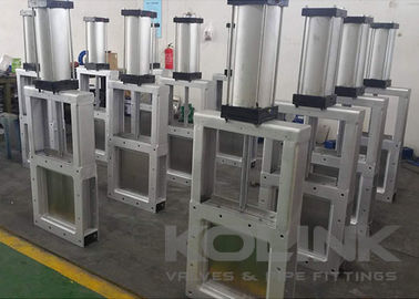 Couteau à guillotine carré, vanne de porte en acier au carbone, en acier inoxydable, 4-40 pouces
